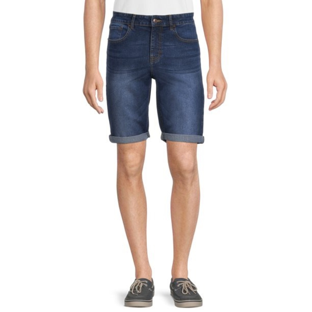 IZOD Mens Vintage Denim Jean Shorts Classic Blue Cotton Size 36